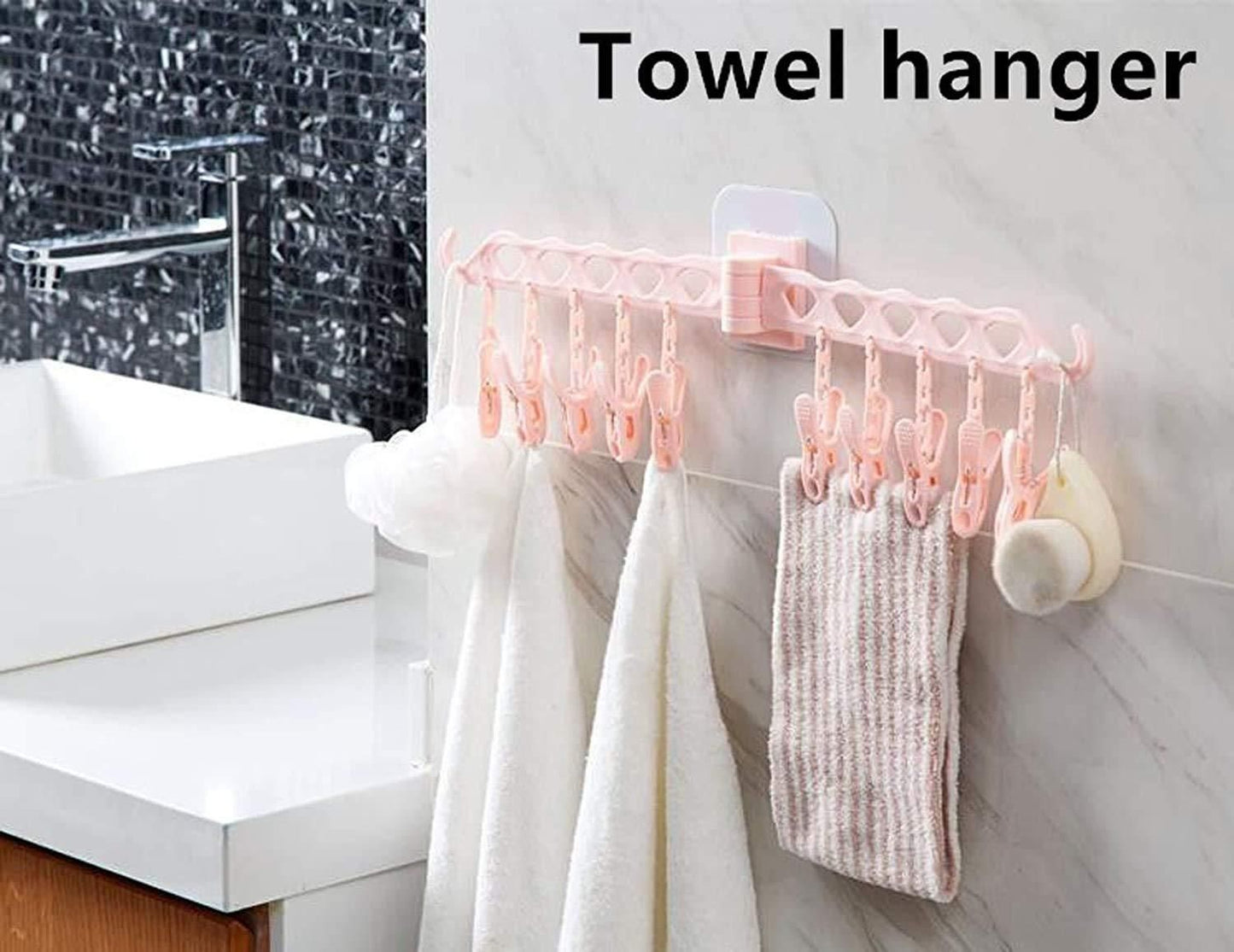 Multifunction Clothing Hanger with Clip Stand