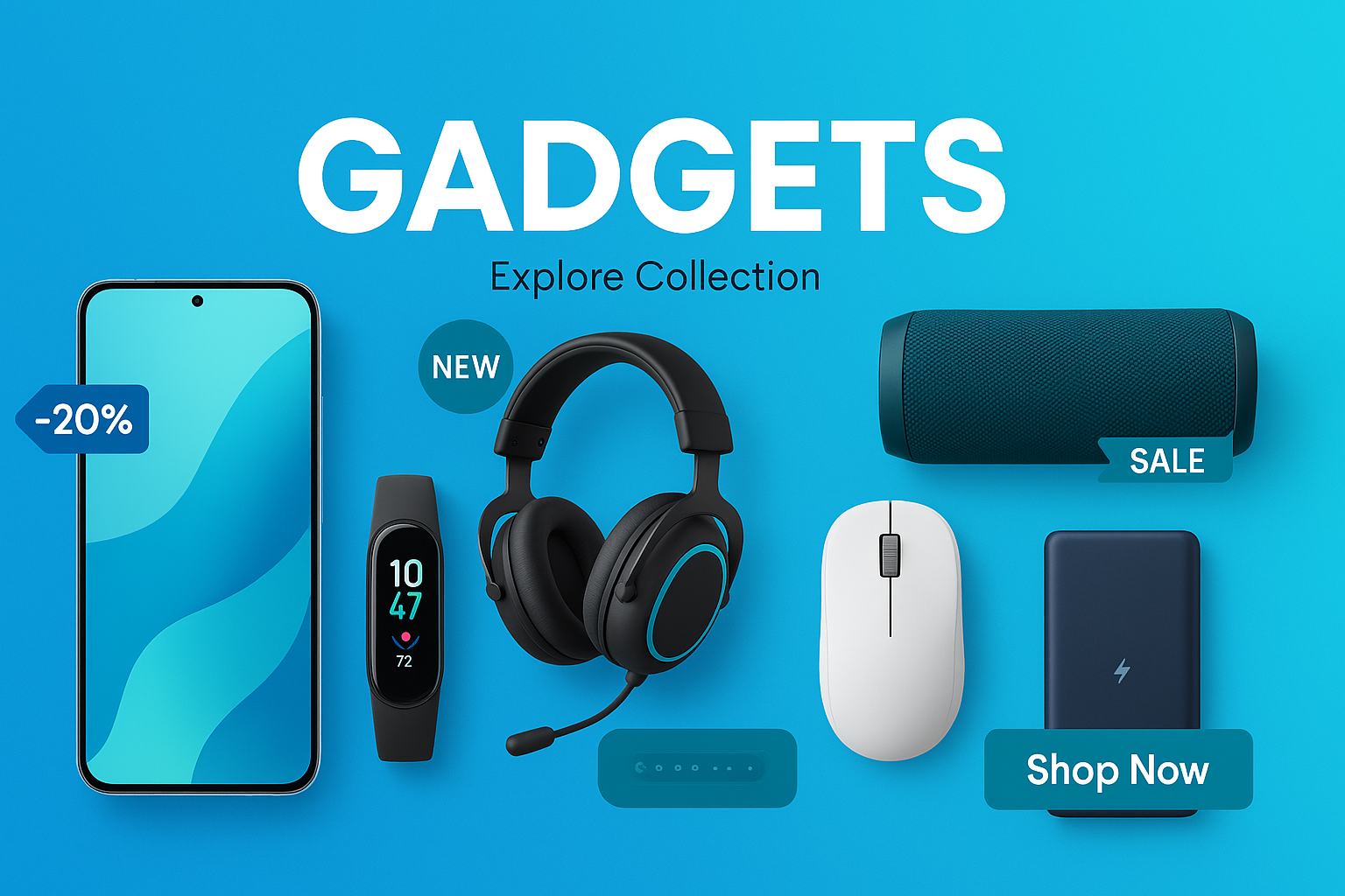 e-commerce gadgets site slide